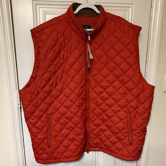 Brooks Brothers Big Tall Paddock Diamond Quilted Vest Red - Picture 2 of 8